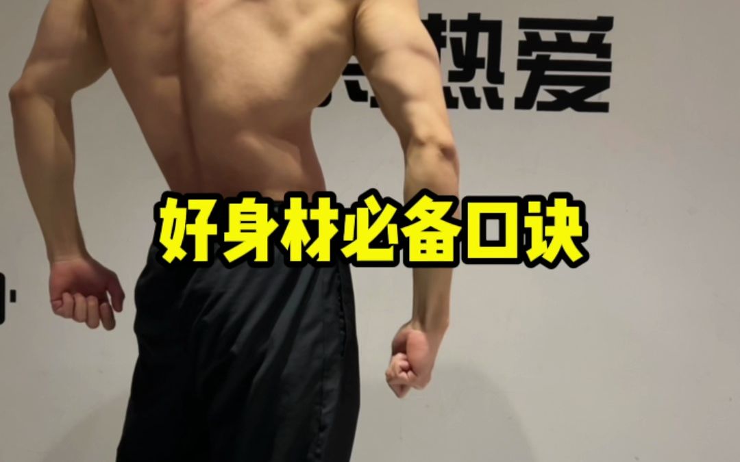 好身材训练口诀哔哩哔哩bilibili