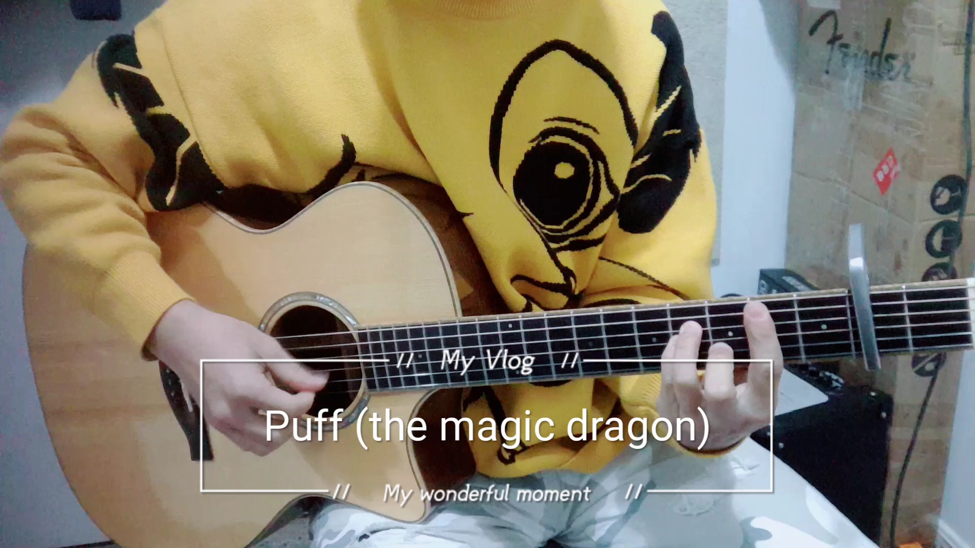 经典民谣歌曲puff (the magic dragon)吉他弹唱(片段,因为后面出错了