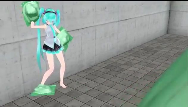 史莱姆粘住初音图片