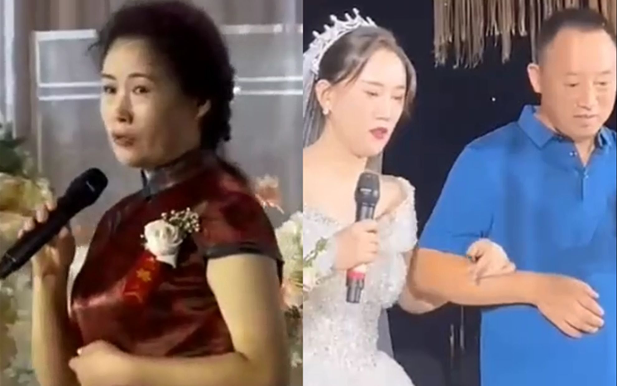 [图]婚礼场上父母含泪唱萱花草出嫁女儿，一开口就令新娘泪崩：太好哭了