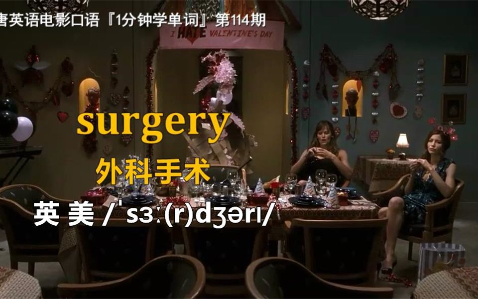 [图]1分钟学单词第114期：surgery［外科手术］