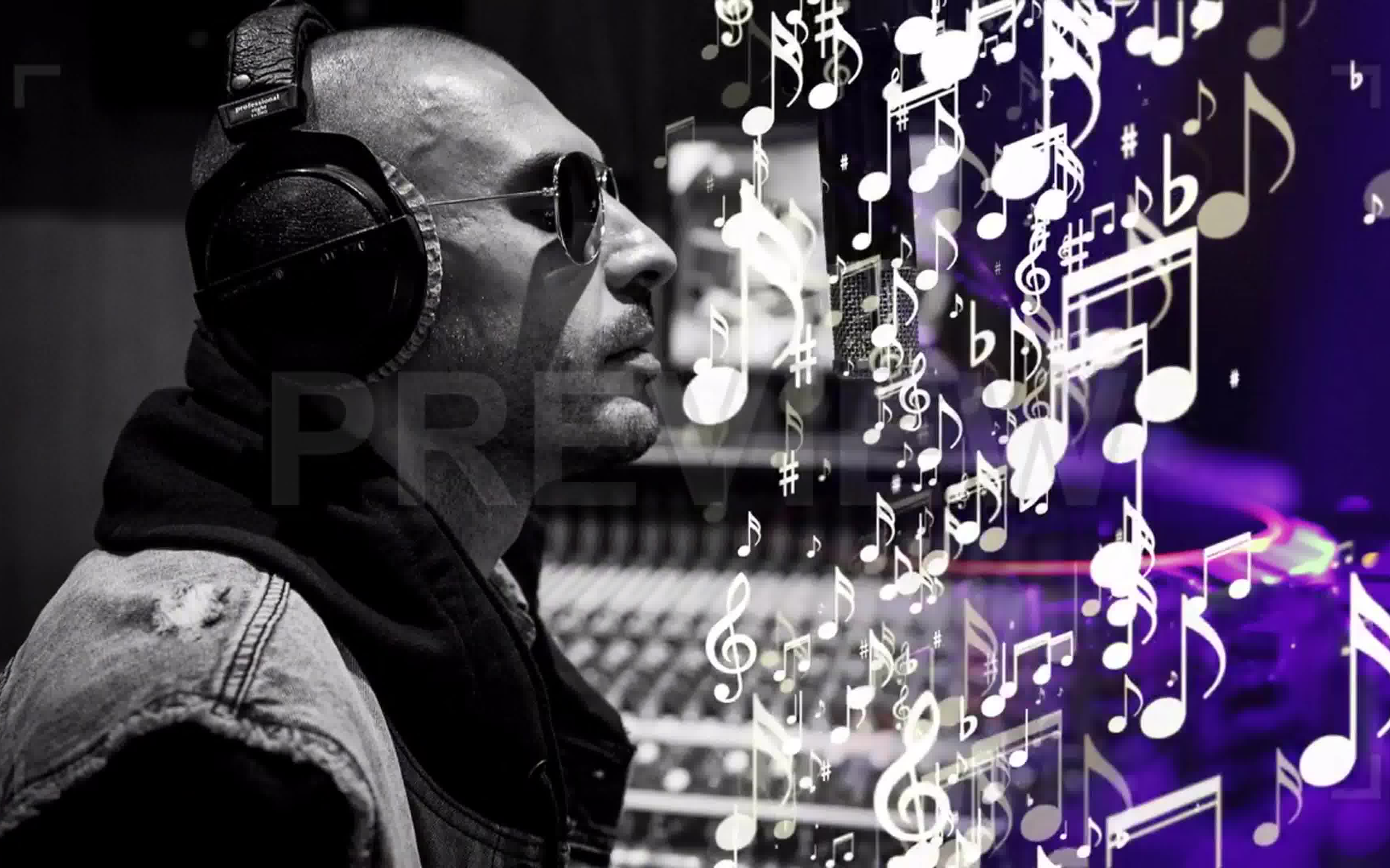 mov视频素材-音符转场过渡 音乐转场过渡 音乐符号转场