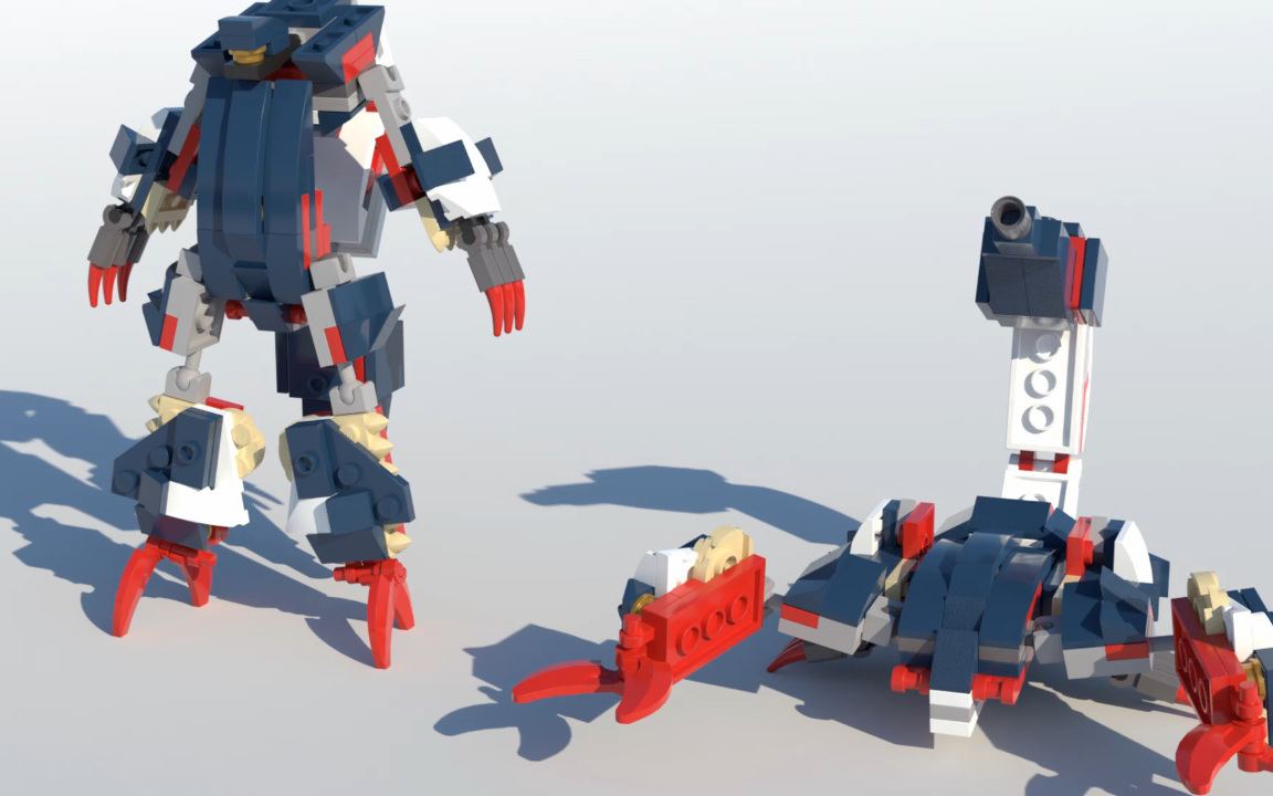 【变形动画】乐高31088套内改装作品,变形蝎子