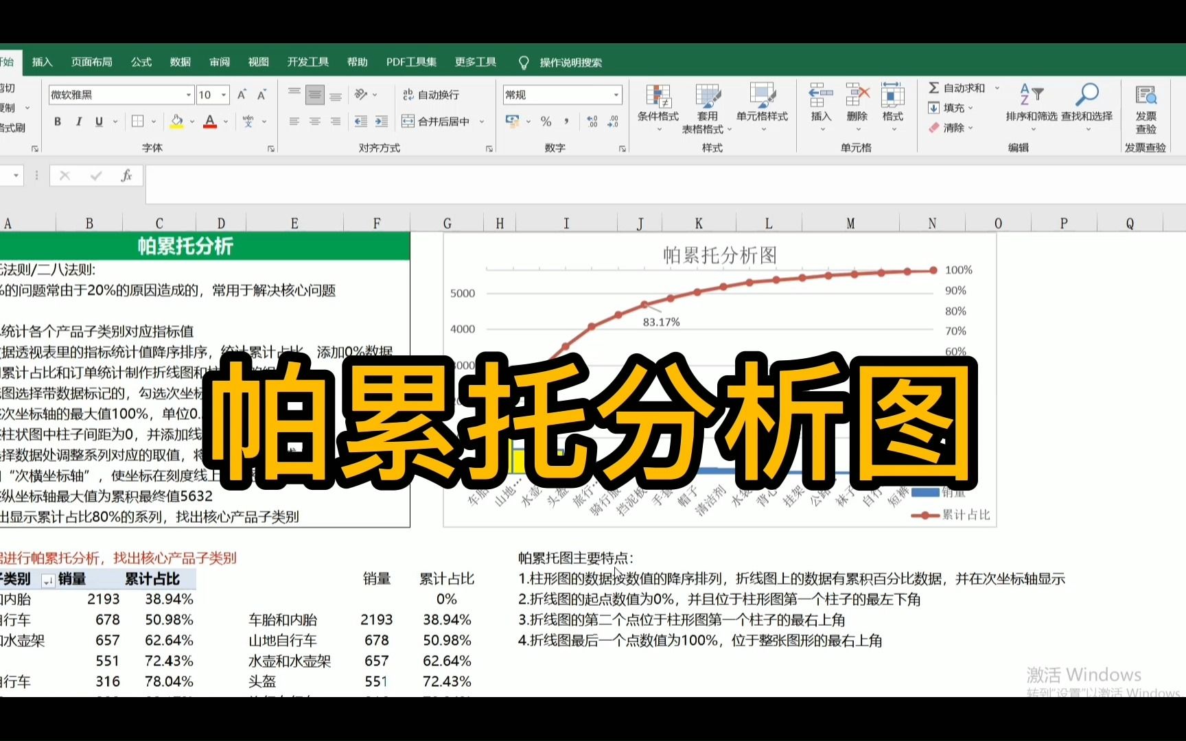【Excel知识45】制作帕累托分析图哔哩哔哩bilibili