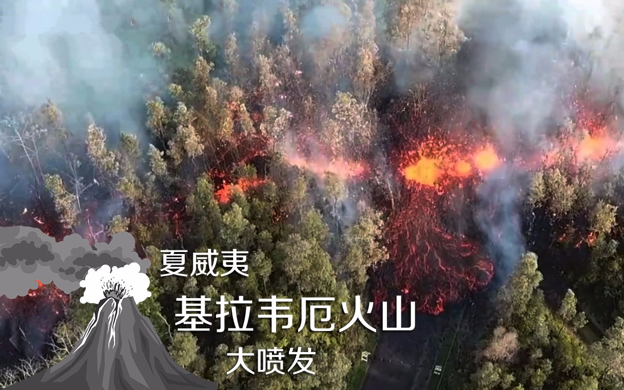 夏威夷基拉韦厄火山大喷发哔哩哔哩bilibili