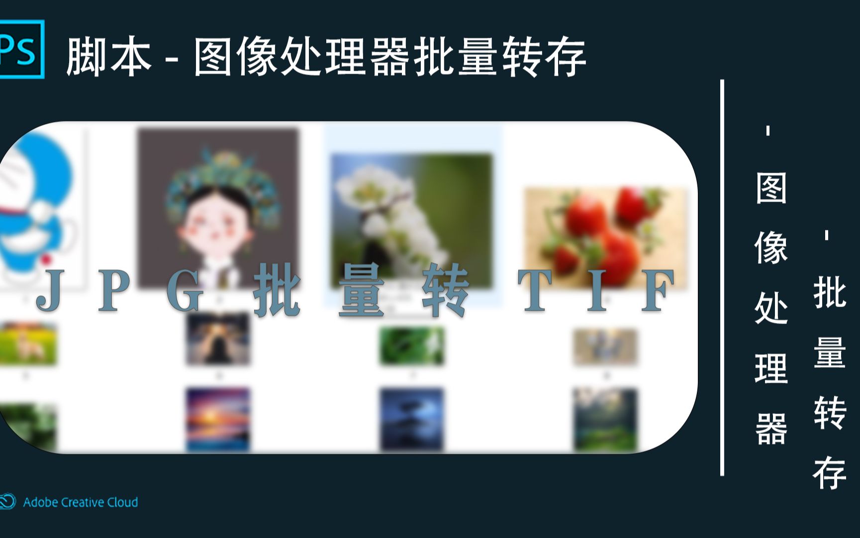 PS教程:JPEG文件批量转存Tiff格式哔哩哔哩bilibili