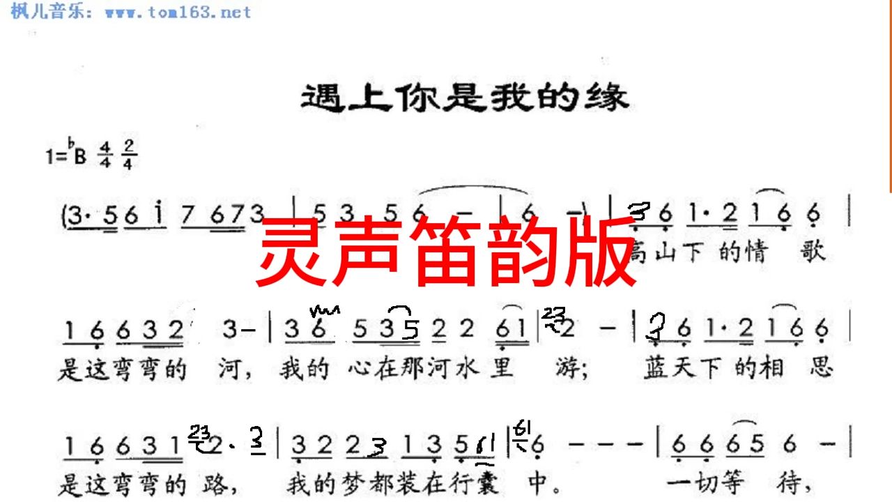 遇见你是我的缘简谱图片