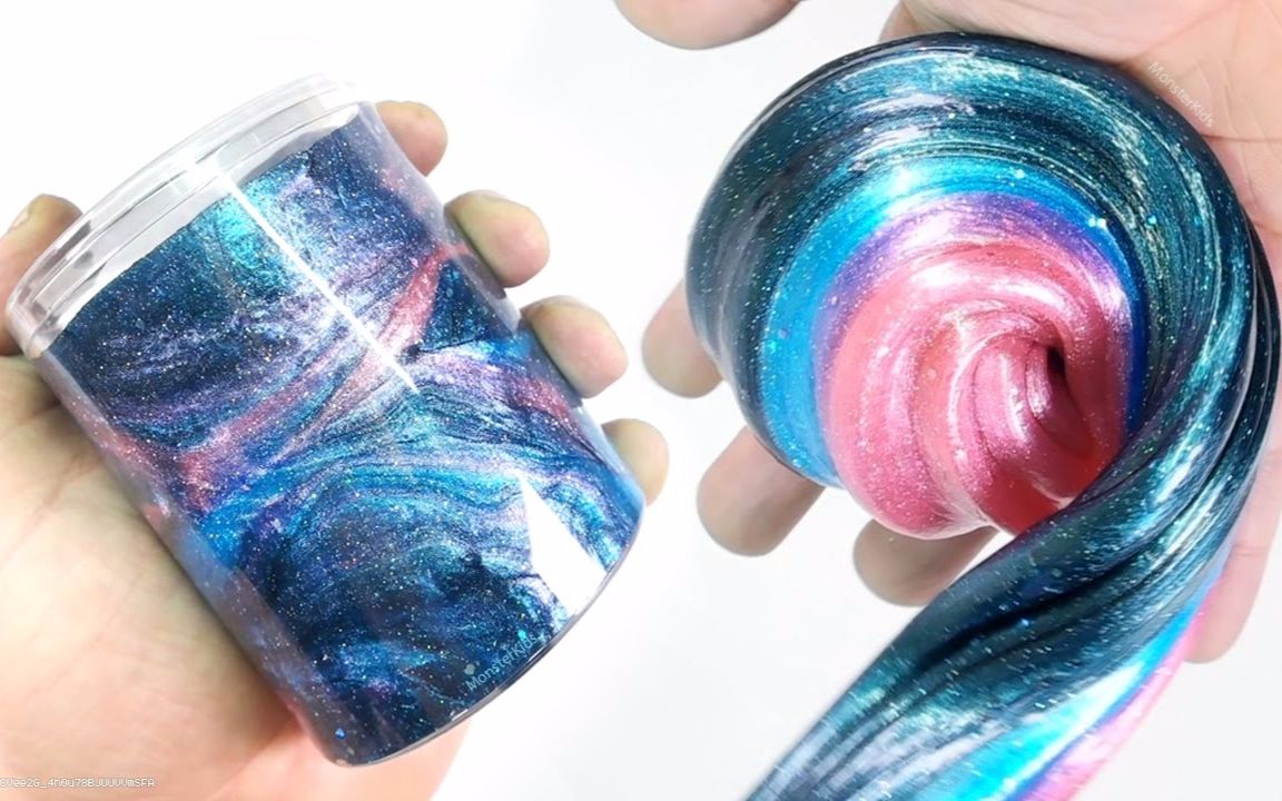 【史莱姆怪兽】做了个星空史莱姆_手工_生活_哔哩哔哩