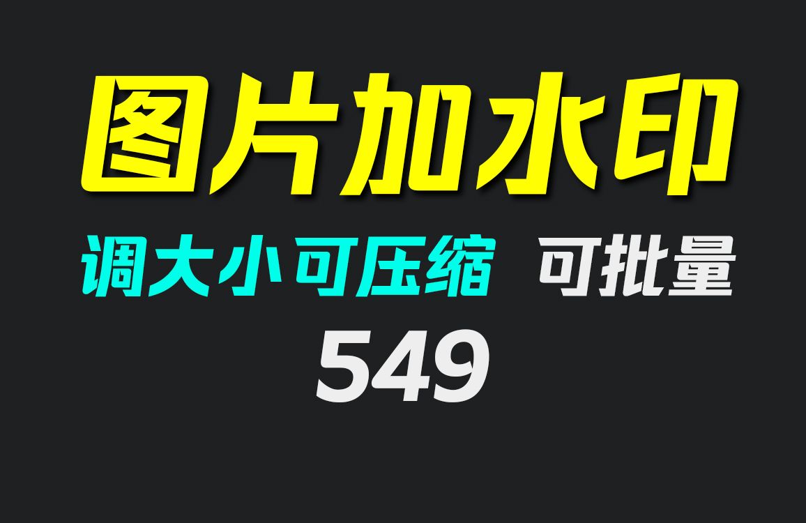 图片怎么批量加水印文字?它可以且可调尺寸可批量哔哩哔哩bilibili