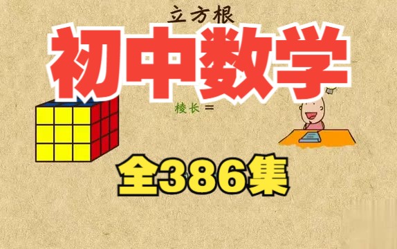 【全386集】初中数学趣味动画 帮孩子真正学会数学 寓教于乐假期预习必备哔哩哔哩bilibili