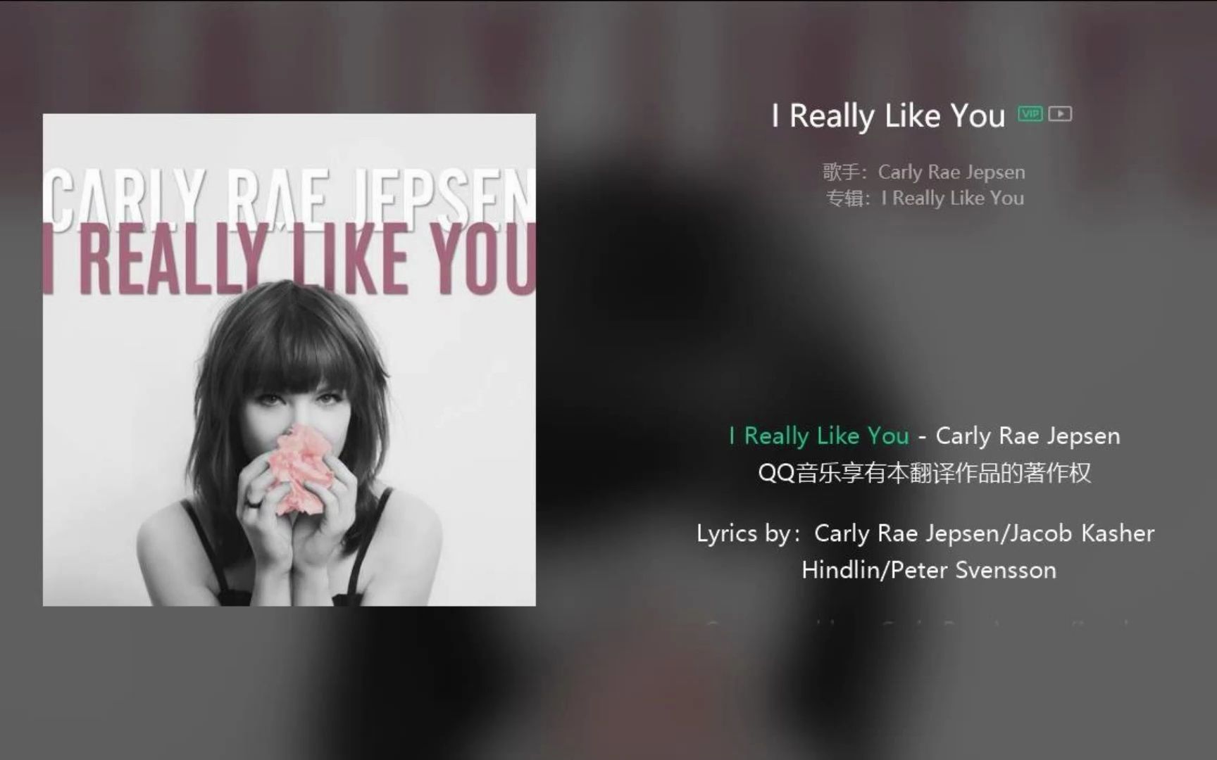 carly rae jepsen《i really like you》