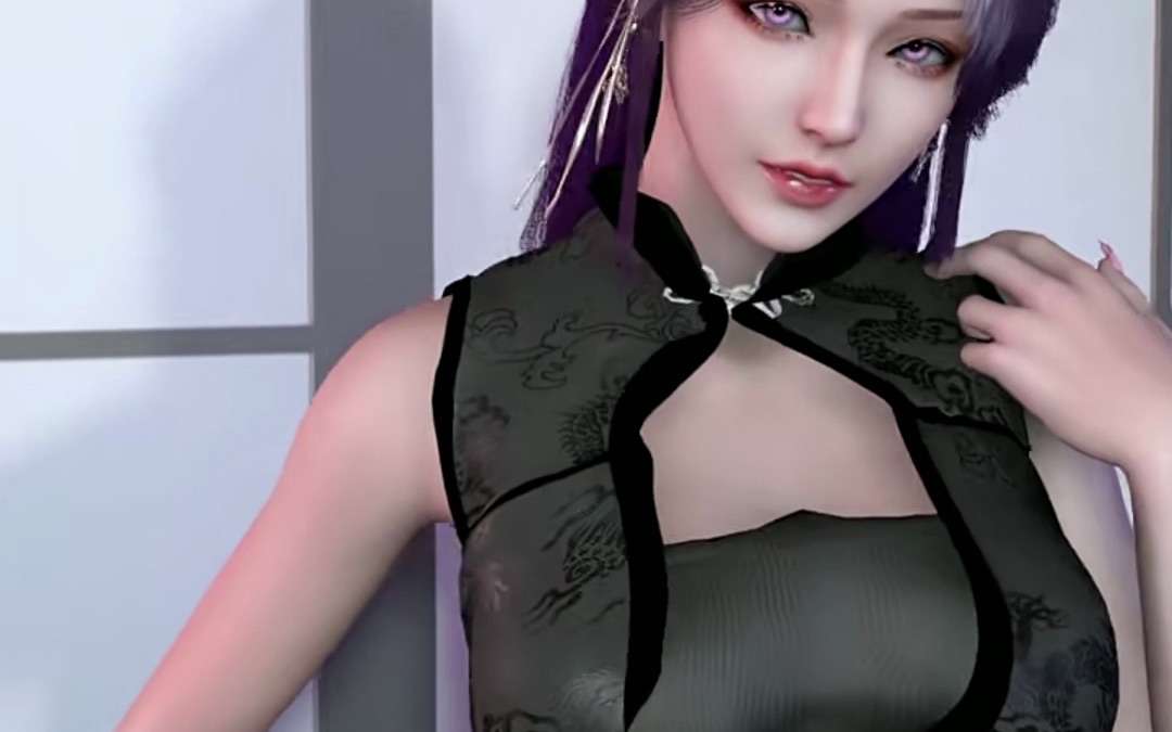 国漫女神换装,#国漫 #3d动画 #虚拟人