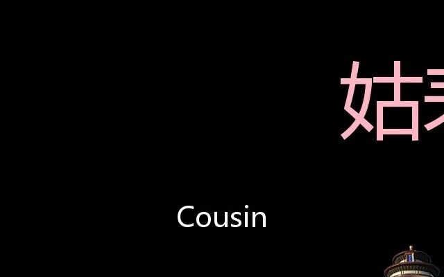 姑表姐妹 Chinese Pronunciation Cousin哔哩哔哩bilibili