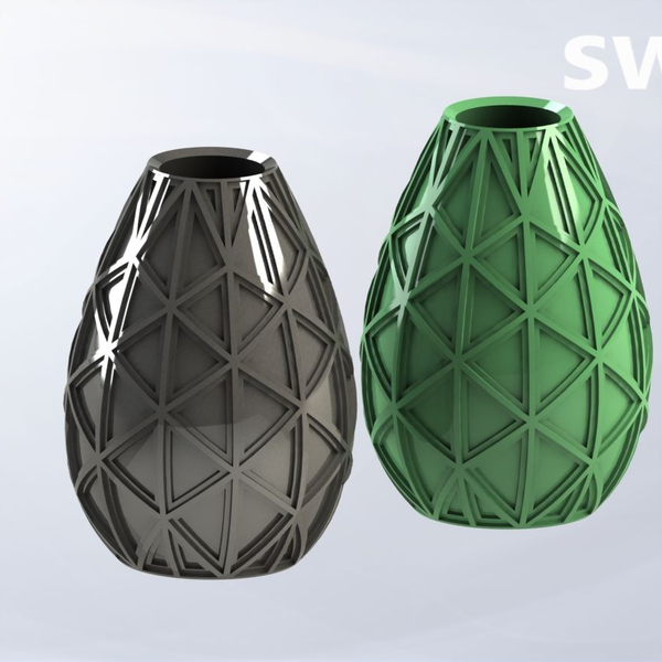 SolidWorks视频教程SW实战营三角格子的花瓶建模过程_哔哩哔哩_bilibili