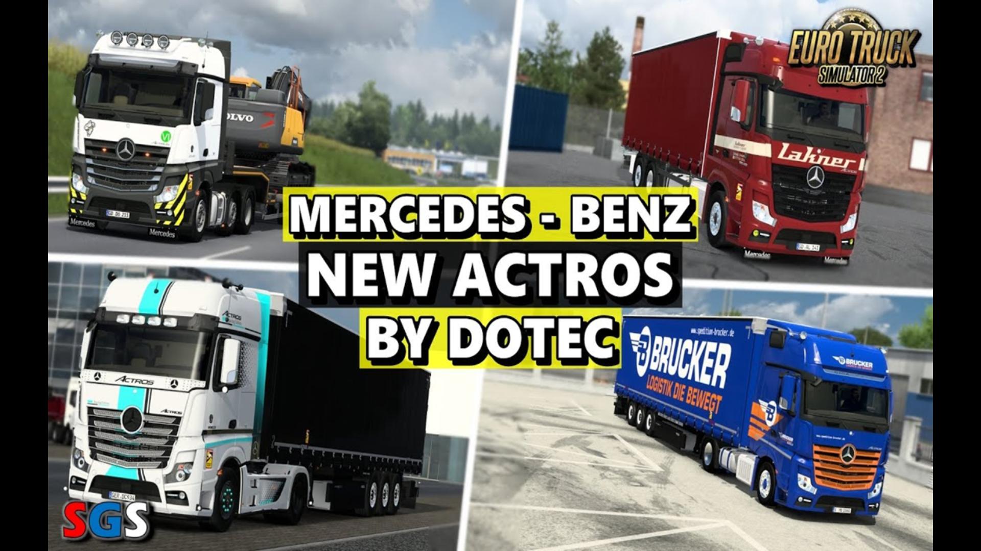 【欧卡2MOD】ETS2 1.50梅赛德斯奔驰新款Actros 1.50 Dotec更新|欧洲卡车模拟2欧洲卡车模拟2