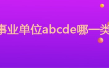 abcde这几类在事业单位怎么区分,会计属于哪一类哔哩哔哩bilibili