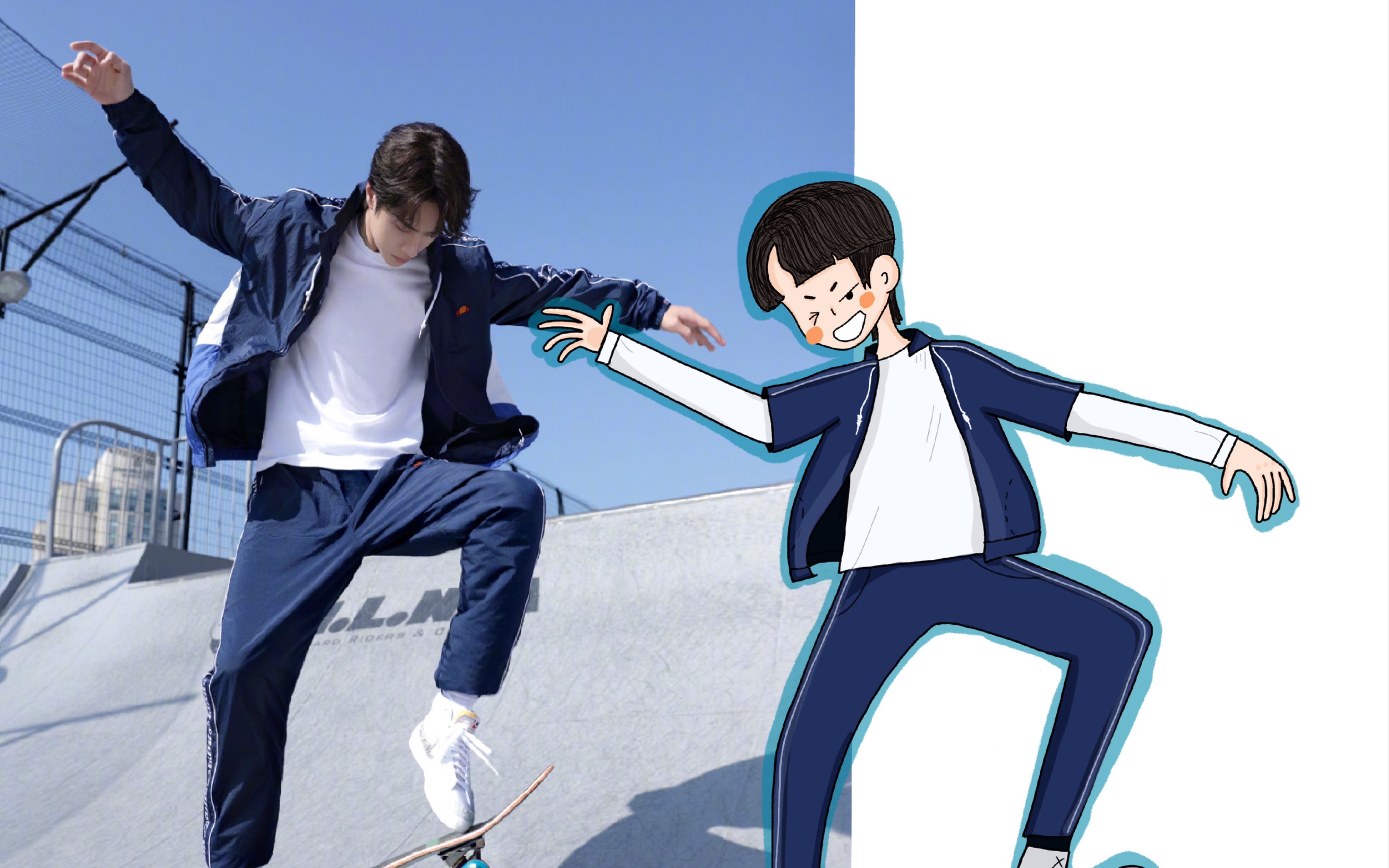 王一博 中国滑板推广大使 get