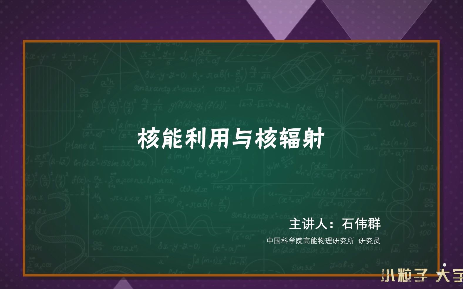 【小粒子 大宇宙】核能利用与核辐射石伟群哔哩哔哩bilibili