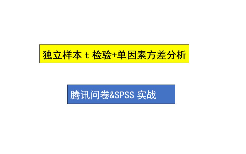 问卷设计与统计分析第6讲——腾讯问卷实现独立样本t检验+单因素方差分析哔哩哔哩bilibili