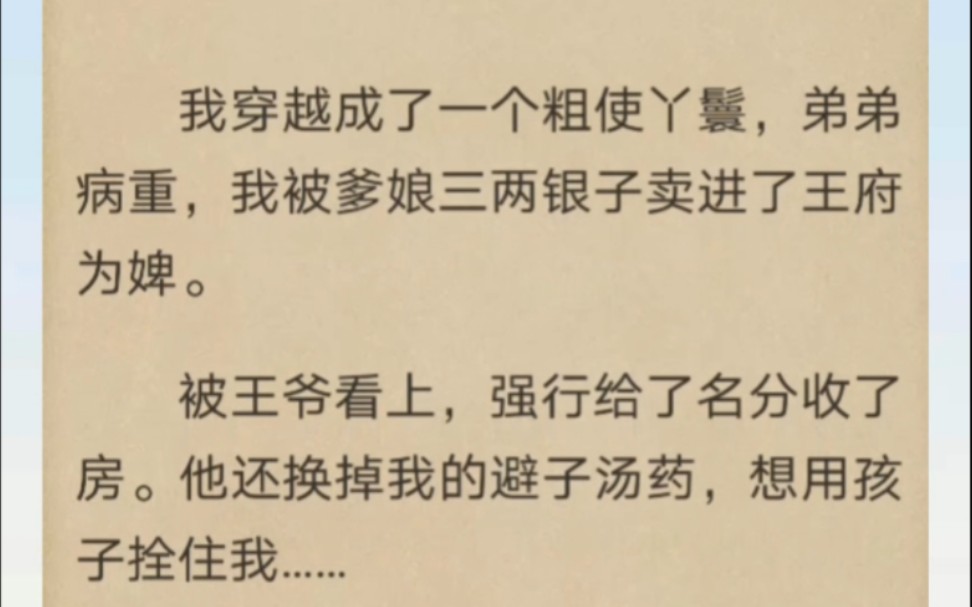 [图]我穿成了一个粗使丫鬟，没有系统，没有金手指…