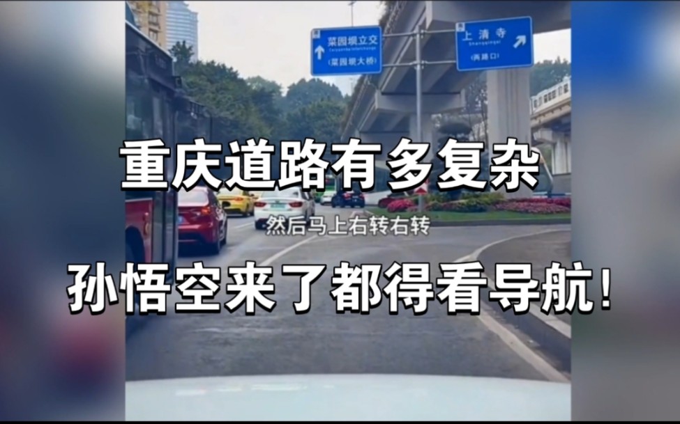 重庆道路有多复杂 孙悟空来了都得看导航!哔哩哔哩bilibili