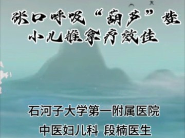 张口呼吸“葫芦”娃,小儿推拿疗效佳 ——石河子大学第一附属医院中医妇儿科段楠医生为您讲解哔哩哔哩bilibili