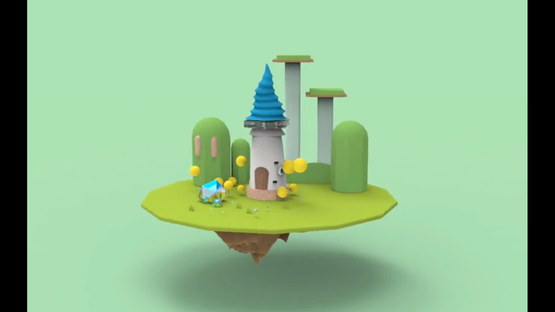 【c4d动画】-生态移动城堡