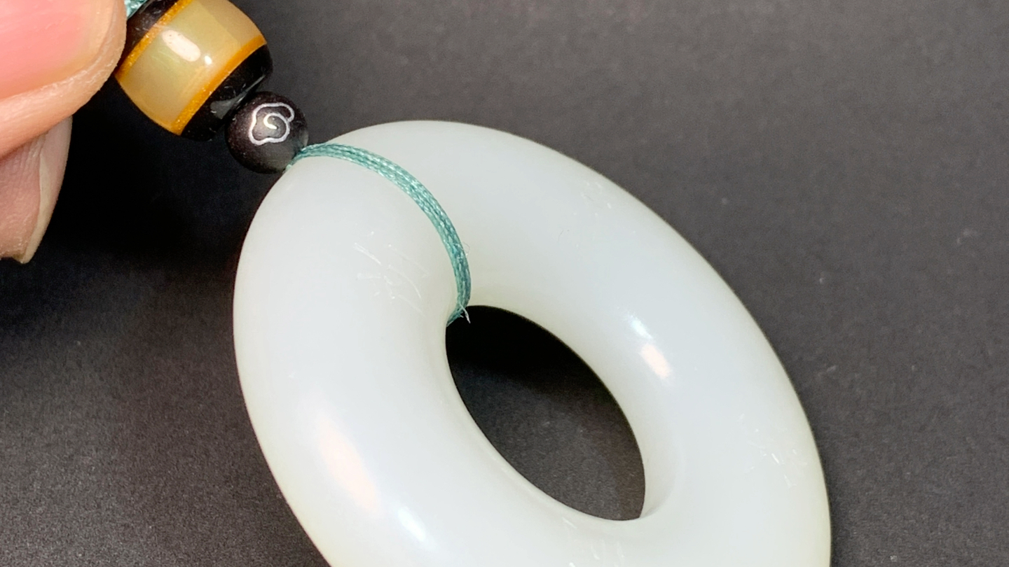 古玉老玉清代和田玉白玉环