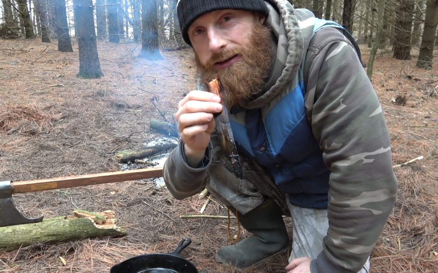 【胡子打野】p26原树烹饪,在户外打野和烹饪,野外生活探索自然.