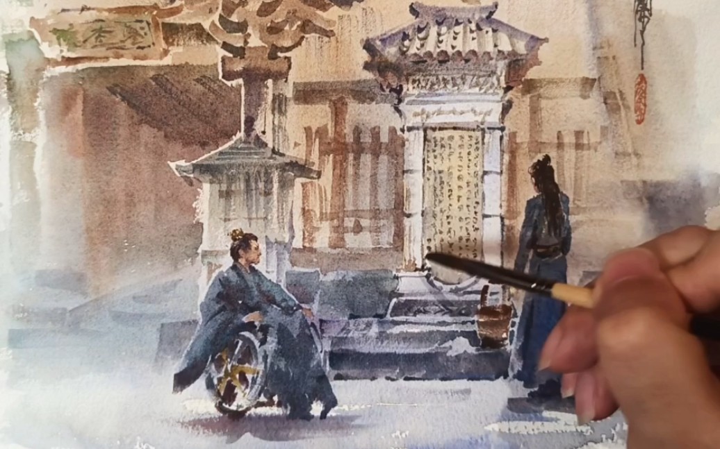 庆余年2无稿水彩速写练习过程