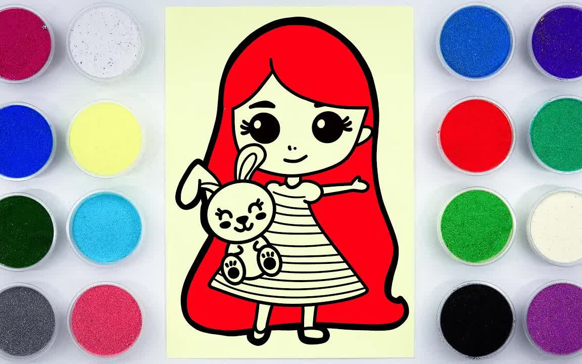 【沙画】沙画女孩和玩具