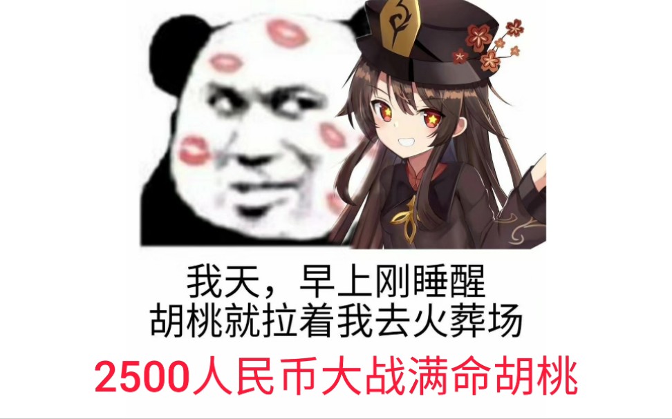 原神2500rmb挑战满命胡桃非酋翻身