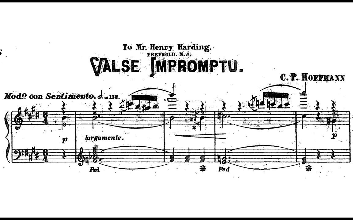 【钢琴】C.P.霍夫曼  即兴圆舞曲 C.P. Hoffmann  Valse impromptu哔哩哔哩bilibili