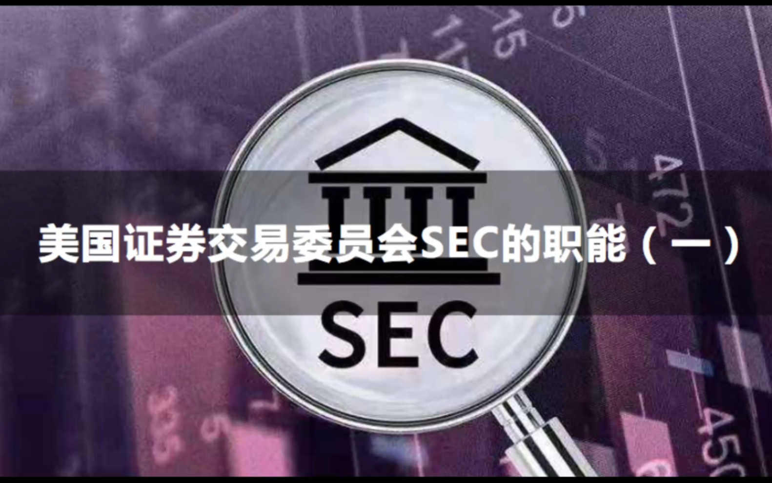 美国证券交易委员会SEC的职能(一)哔哩哔哩bilibili