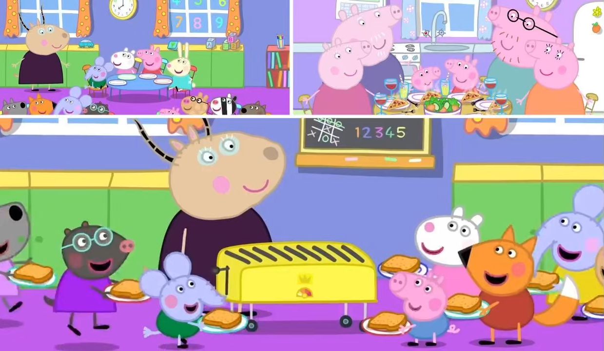 Peppa Pig小猪佩奇英文原版  早饭派对和午饭派对!看看佩奇和朋友们喜欢吃什么呢?(每日更新)哔哩哔哩bilibili