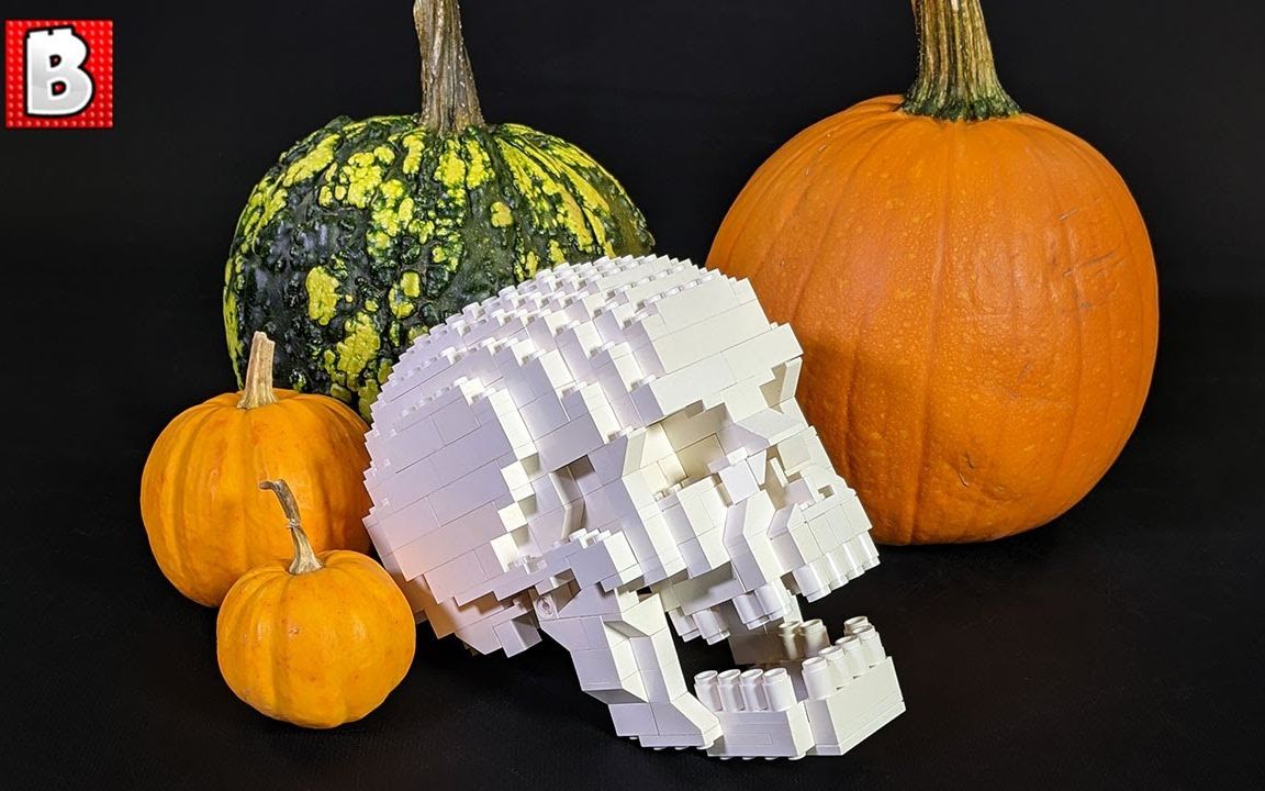 乐高万圣节moc-骷髅头!