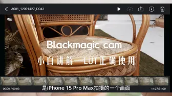 下载视频: Blackmagic camera小白用户必看，如何正确使用lut，iPhone 15pro max