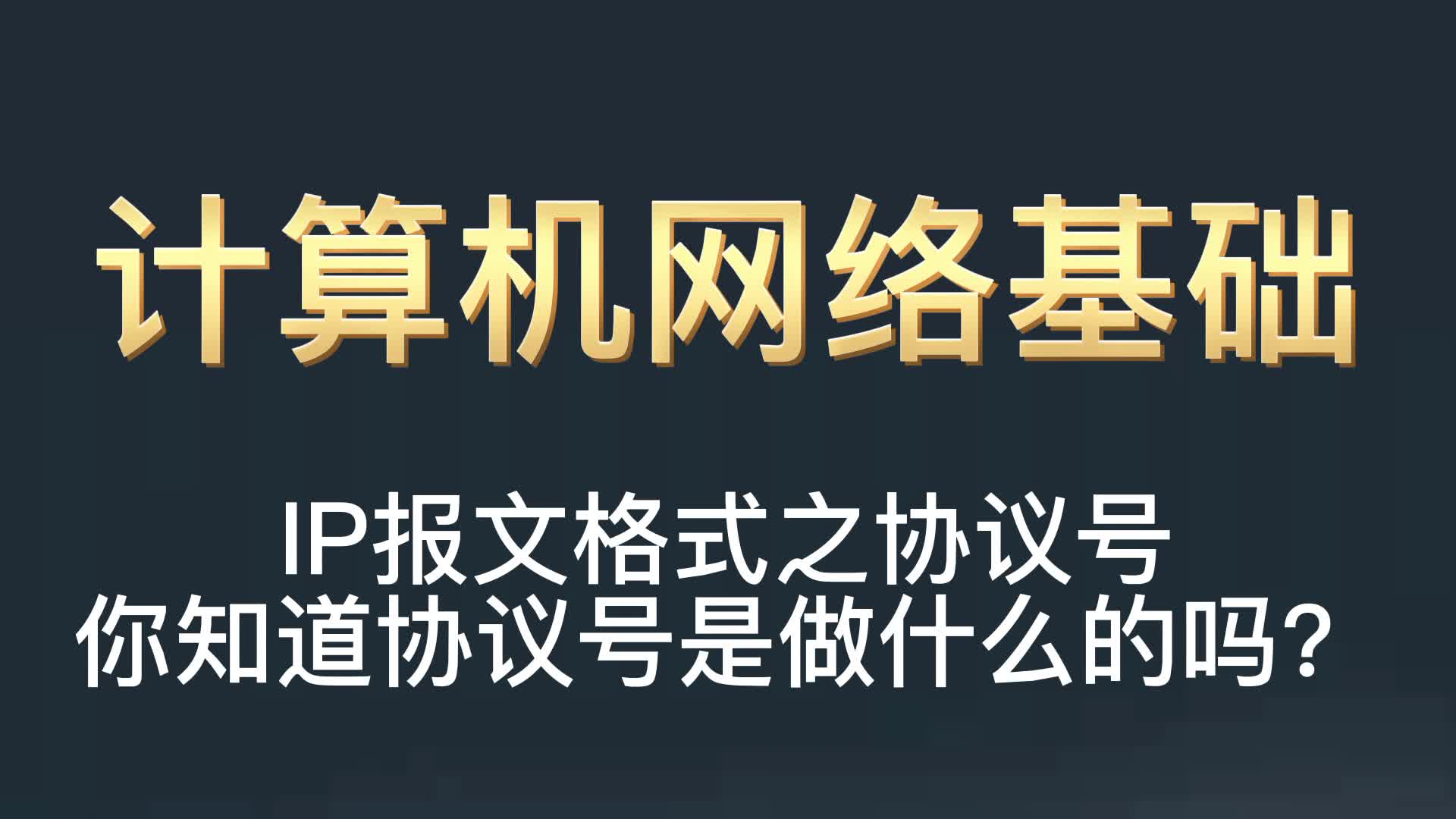 [图]IP报文格式之协议号，你知道协议号是做什么的吗？