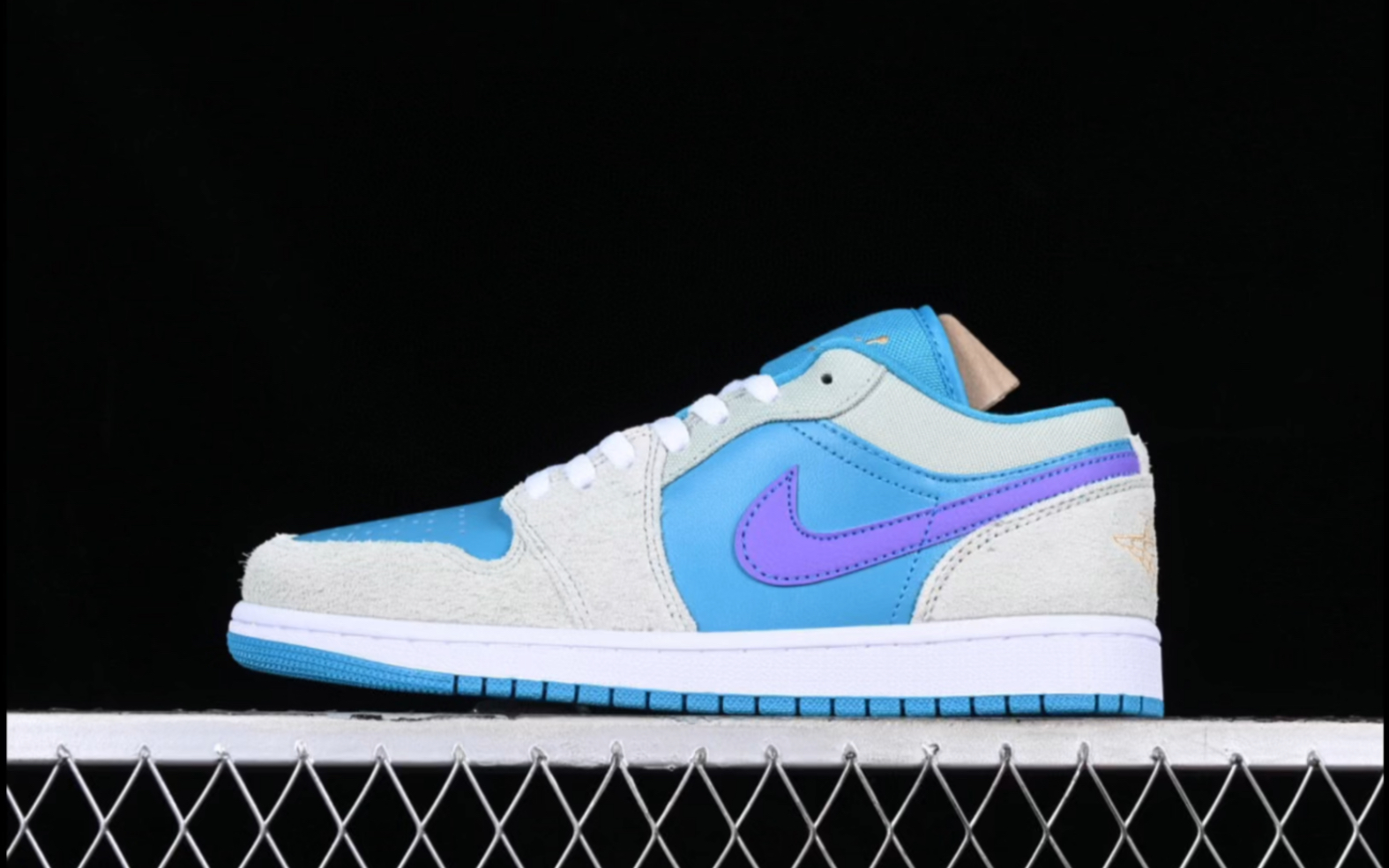 乔丹 air jordan 1 low aquatone aj1 蓝灰紫钩低帮运动鞋dx4334-300
