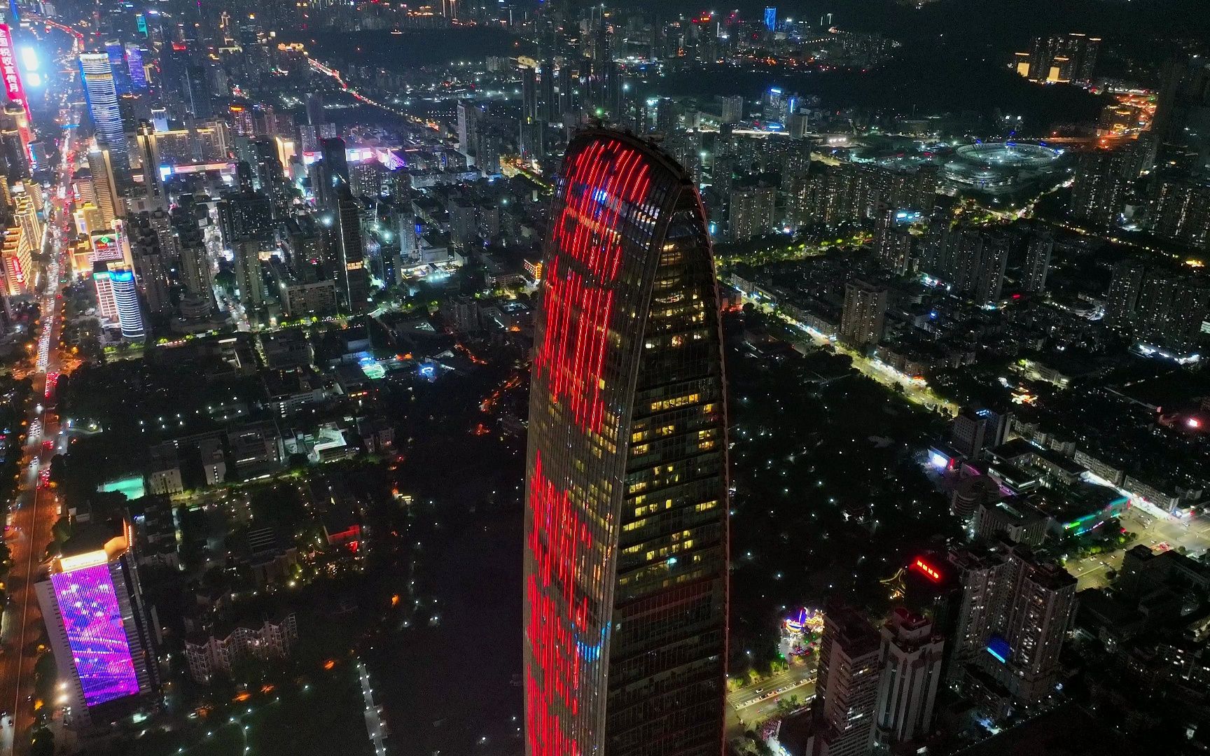 罗湖超级地标京基一百魅力夜景