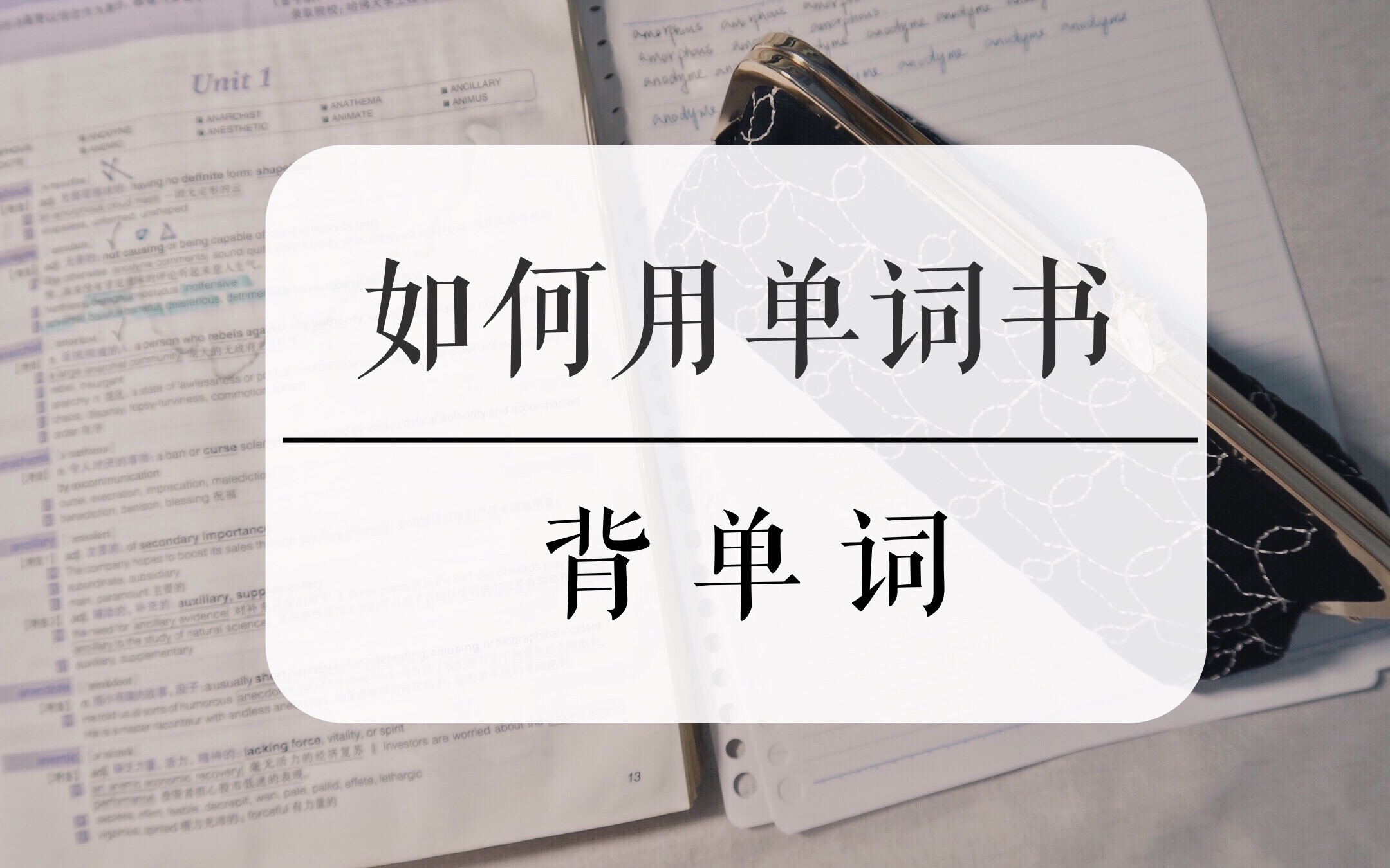 如何用单词书背单词 | 词汇量12000+ | GRE330的秘诀就是认真背单词.哔哩哔哩bilibili