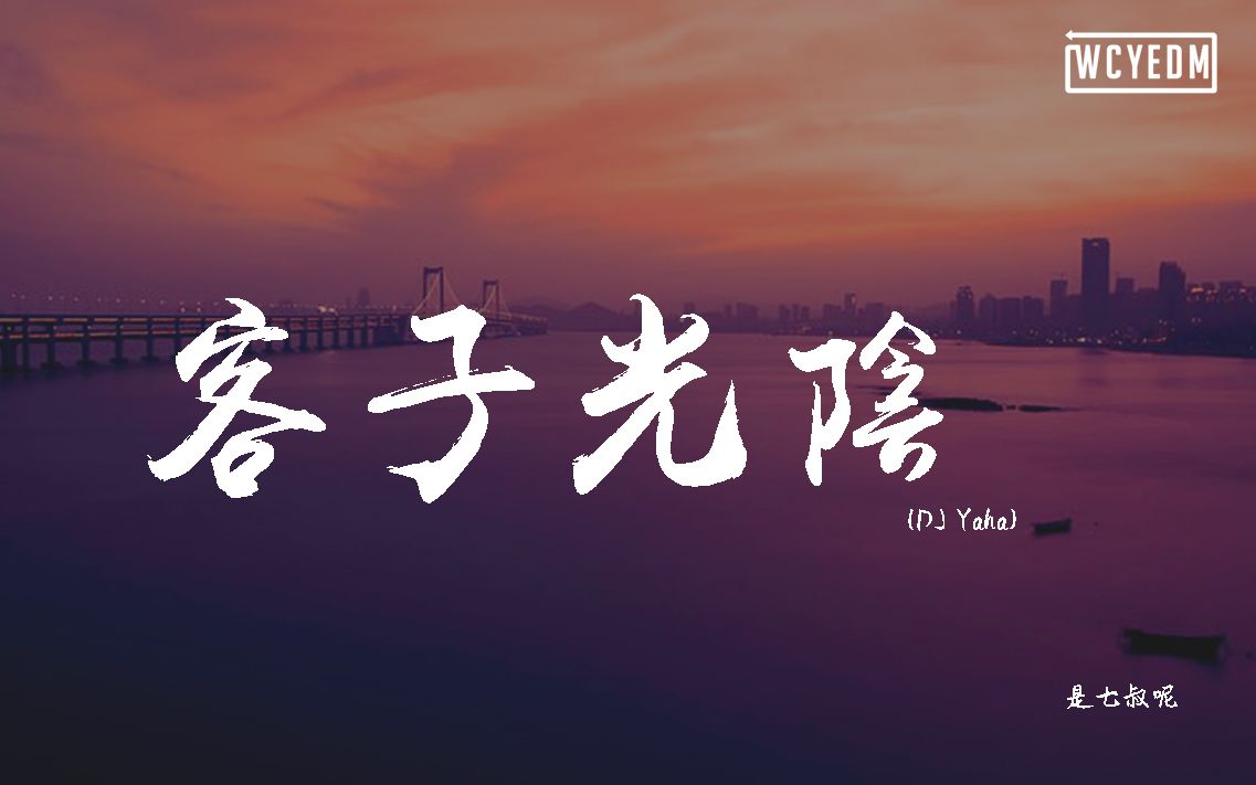 是七叔呢-客子光阴(dj yaha)【動態歌詞/pīn yīn gē cí】