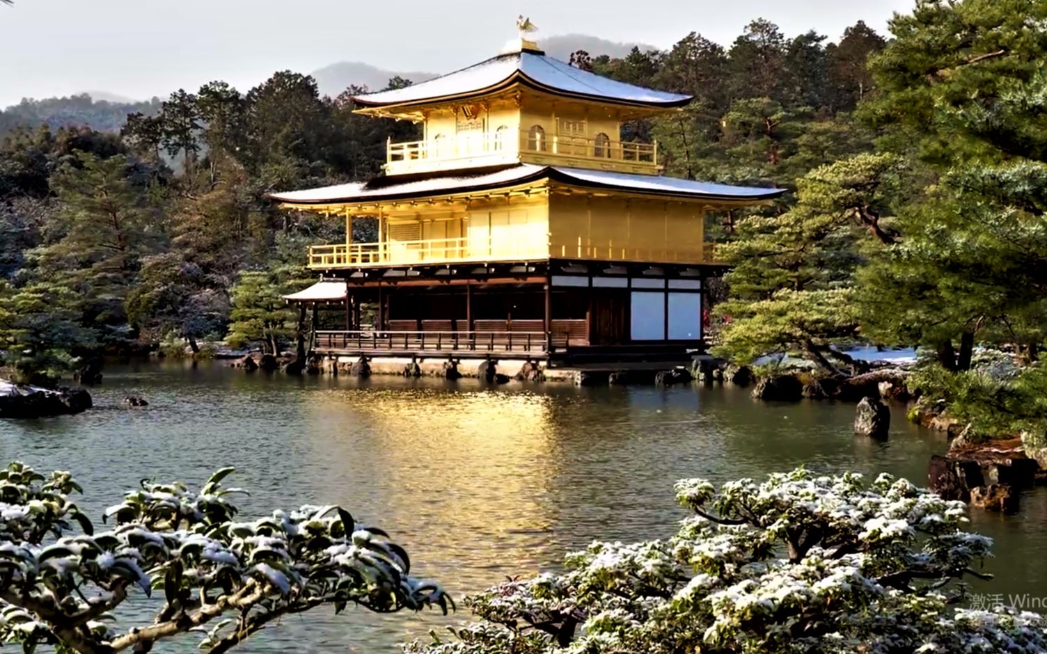 [图]【日本漫步】 京都 大雪中的金阁寺