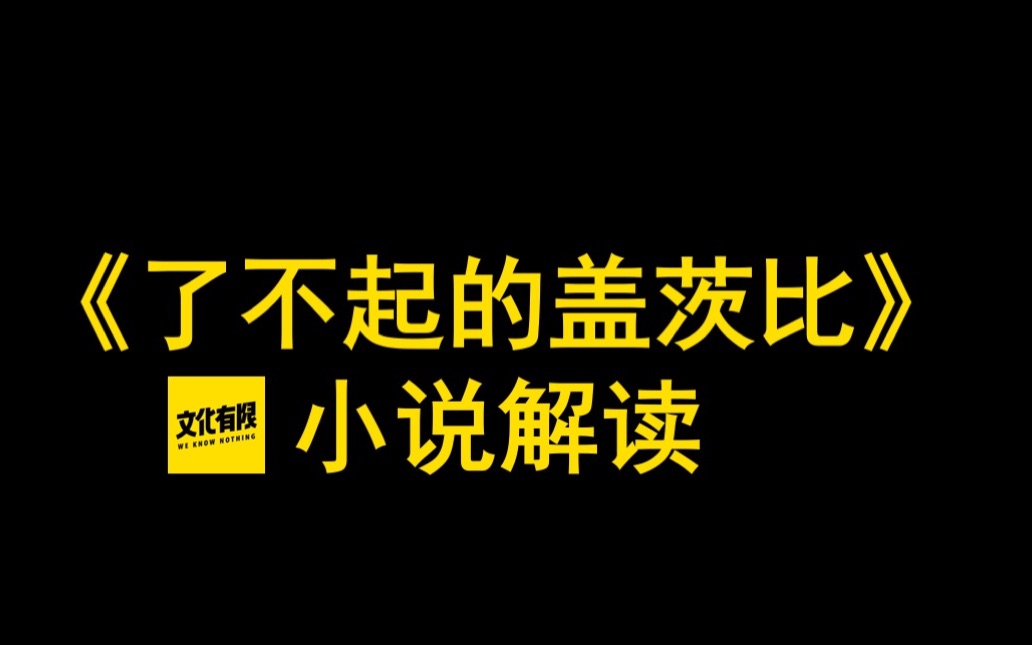 我们和梦想的关系到底是什么?《了不起的盖茨比》小说原著解读哔哩哔哩bilibili