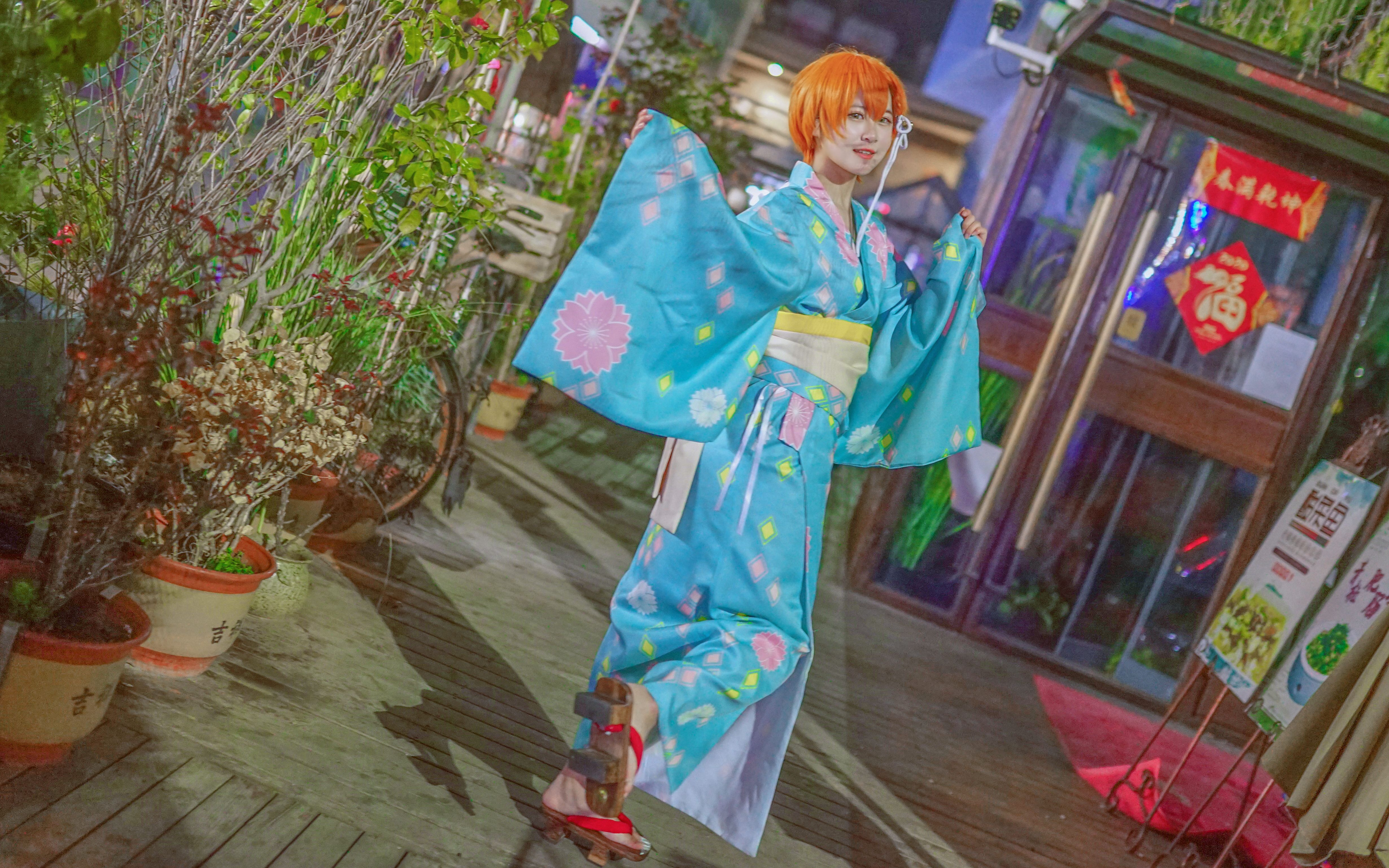 星空凛cosplay玻璃珠未觉醒&和服浴衣Love Live!元气少女の夏季夜晚哔哩哔哩bilibili