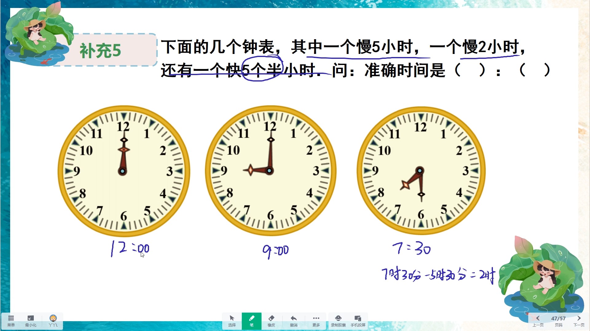 认识钟表图图片