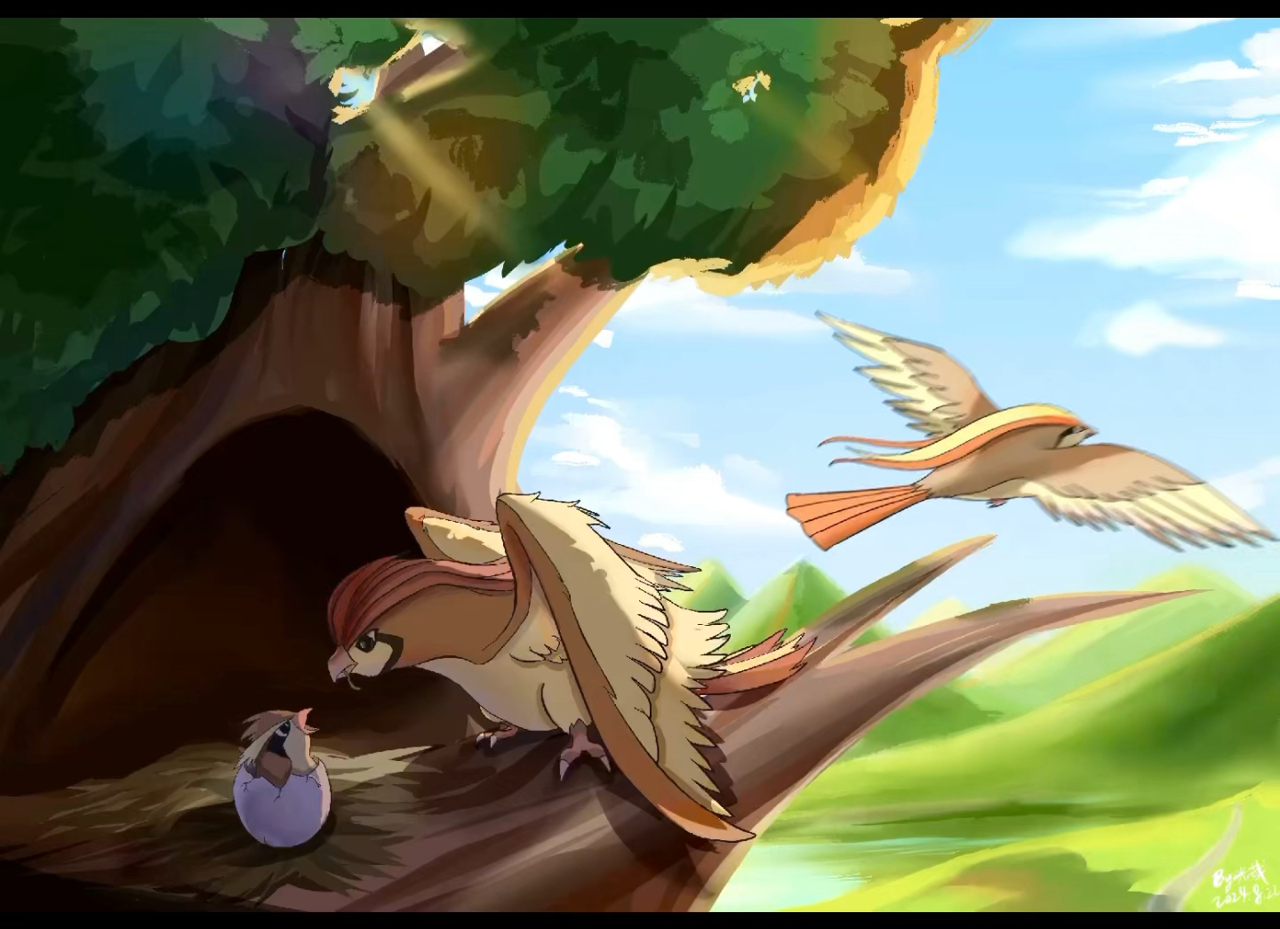 【宝可梦绘画图鉴】017.比比鸟