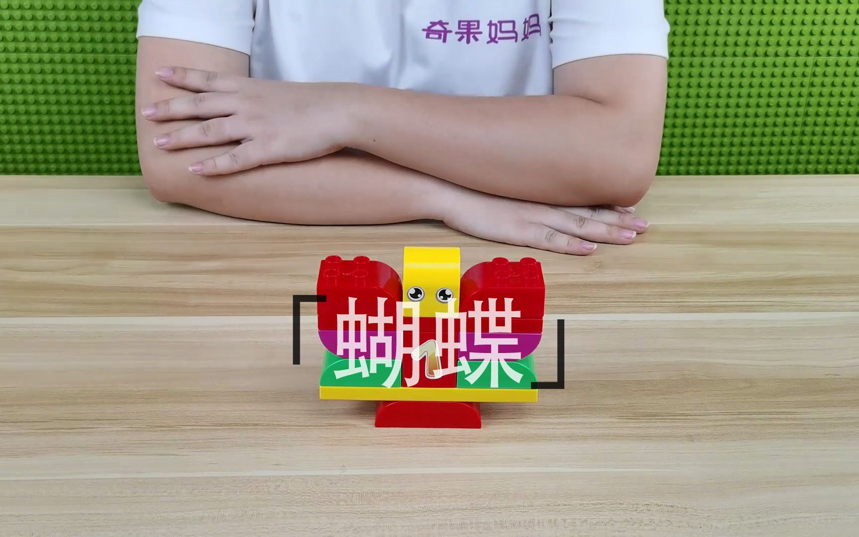 za044蝴蝶乐高式大颗粒积木课程分享得宝系列视频教程