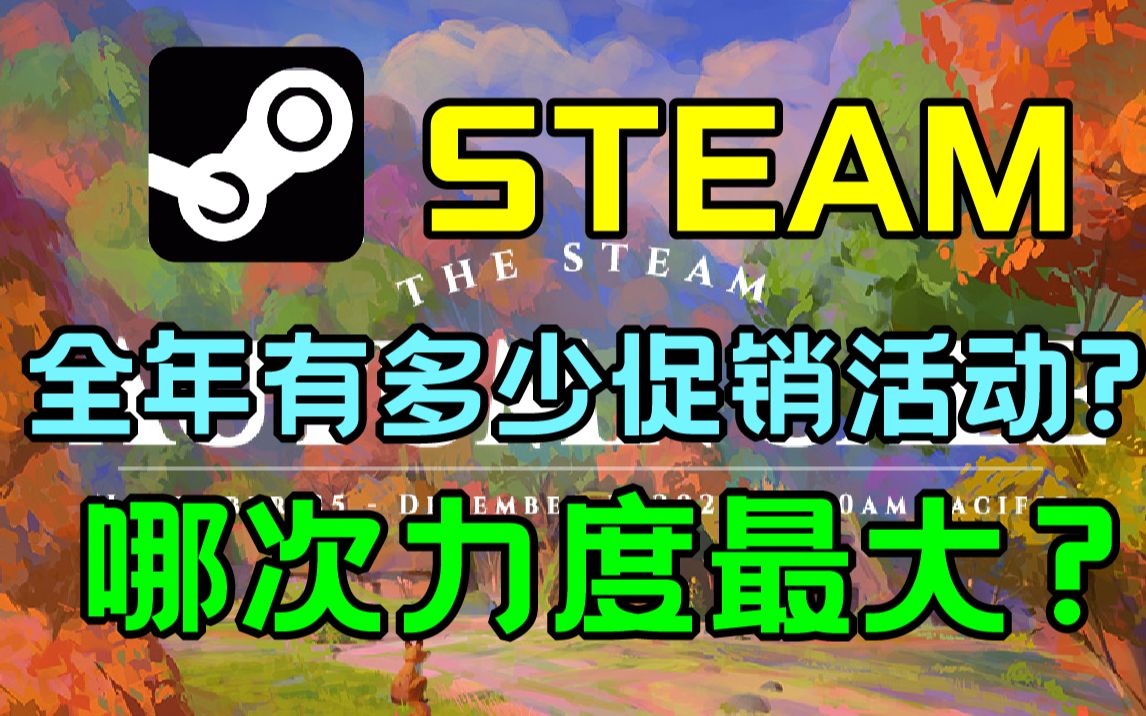 STEAM全年所有史低特惠活动有几个?哪次特卖折扣力度最大?5分钟全告诉你!