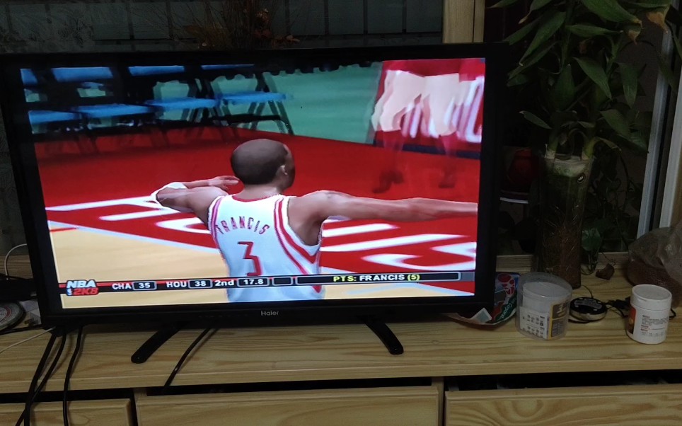 PS2 NBA2K08 火箭大胜山猫 晋级决赛 这场比赛属于佛老大哔哩哔哩bilibili